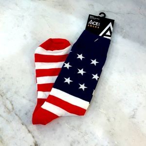 NWT Stars and Stripes USA men’s dress socks